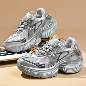 Zapatillas de running para hombre al por mayor, de moda, de otoño, con suela gruesa, que aumentan la altura, con cordones, plantilla de goma, estilo Dad Shoes - Product Image 4
