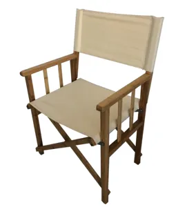 접이식 자연 대나무 프레임 큰 소년 캔버스 감독 접이식 문 캠핑 접는 의자 중장비 직물