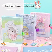 1 pièce Carnet de notes à mot de passe avec serrure, design créatif animaux de dessin animé, pour étudiants, reliure sans fil, coffret cadeau pour enfants