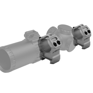 Anneaux de montage en aluminium BANGBANG pour tube de 1 pouce, hauteur centrale de 1,0 pouce avec vis double rangée (gris) - Product Image 4