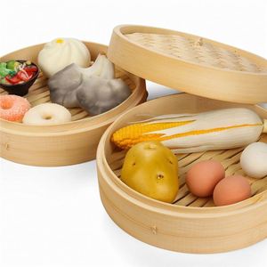 Outdoor Wooden <strong>Steamer</strong> Cost of <strong>Momos</strong> Electric Food Cabinet Double Layer Pot for Induction Cooker Bamboo Party Dumpling <strong>Set</strong> - Product Image 6