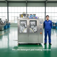 Machine de scellage automatique pneumatique à 3 chambres, contrôlée par PLC, pour dosettes de lessive en film PVA et perles de lessive, compatible multi-matériaux