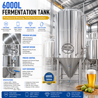 Fermenteur commercial 500L en stock - Unitank SUS304 avec chemise de refroidissement à alvéoles, certifié PED pour microbrasserie