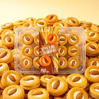 Biscuits aux amandes semi-mous fourrés au nougat de haute qualité avec emballage en boîte pour les collations du thé de l'après-midi