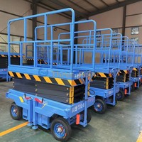 Plateforme de travail aérienne mobile hydraulique tout-terrain de petite taille 4m 6m 8m 10m 12m, élévateur à ciseaux électrique sur roues