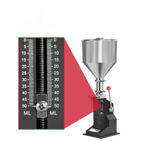 Machine de remplissage manuelle à pression pour gloss et pâtes, 5-50 ml, pour petits flacons A03 avec échelle