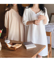 Conjunto de Pijama de Verano para Mujer, Ligero, Fresco y Transpirable, 100% Algodón, Gasa Muselina, con Cuello Kimono, Cómodo