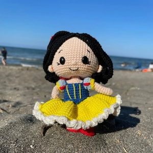 Regalo de cumpleaños festivo especial para vacaciones, muñecas de <span class=keywords><strong>princesa</strong></span> de ganchillo hechas a mano, <span class=keywords><strong>muñeca</strong></span> Amigurumi <span class=keywords><strong>blanca</strong></span> como la nieve de punto para bebé - Product Image 3