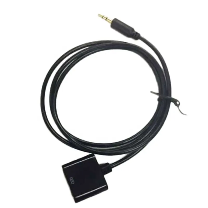 Black Color 3.5mm Male Header To 30 pin Female Header Convertor AUX To 30pin Male-Female Adapter Cable for iPod Dock