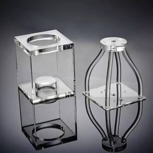 Custom CNC Machined PMMA Transparent Drilling <b>Block</b> with Stainless Steel Inserts Non- Machined - Product Image 2