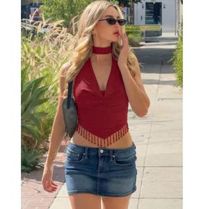 Spring New Product <b>Personalized</b> Low Neck Cest Strap Back Ollow Tassel - Product Image 1