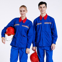 Haute qualité Profession anti statique huile station-service Cargo poches uniforme électricien haute visibilité vêtements de travail ensembles