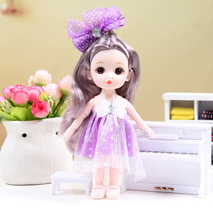 Poupée sirène en vinyle mignonne en PVC, ensemble princesse articulé et interchangeable, cadeau de vacances pour fille - Product Image 5