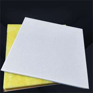 Moderno 60X60 60X120 Paneles de techo perforados de lana Mineral de aluminio Placa de escudete microporoso <span class=keywords><strong>para</strong></span> sala de computadoras Pared acústica - Product Image 6