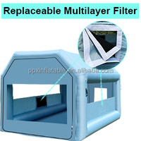 Système de filtre à air de peinture de voiture de tente de cabine de pulvérisation portable gonflable pour le garage de moto de station de travail de tente de stationnement de voiture de pulvérisation de bricolage
