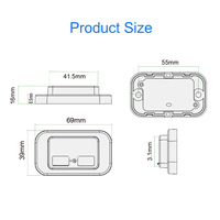 Prise USB murale QC3.0 + PD 3.0 avec interrupteur d'alimentation et couvercle