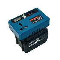 Inversor de Corriente Inteligente de 21V para Herramientas Eléctricas, Recargable, Portátil, para Exteriores, DC AC 110V 220V DC12V 5V USB