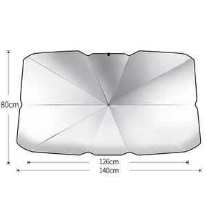 Autodragons Car Windshield Sun Shade Foldable Umbrella UV Heat Reflective Visor Window <b>Cover</b> Front Window <b>Cover</b> Visor Umbrella - Product Image 5