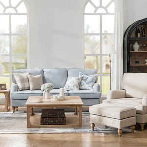 طقم أريكة قماشية بتصميم مخصص، أثاث غرفة المعيشة، أريكة بأسلوب أمريكي حديث، كنبة بمقعد واحد واثنين وثلاثة مقاعد - Product Image 1