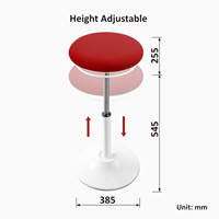 Tabouret ergonomique pivotant et inclinable à mouvement libre
