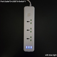 Interruptores de Seguridad para Niños con Botones de Encendido/Apagado Multiusos, 3 USB y 3 Tomas de Corriente
