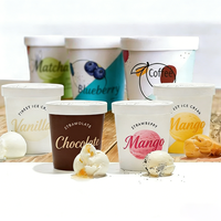 Gobelets en papier jetables personnalisés de qualité alimentaire avec couvercles pour thé, crème glacée, café, yaourt, pâtisserie – Papier artisanal du Guangxi