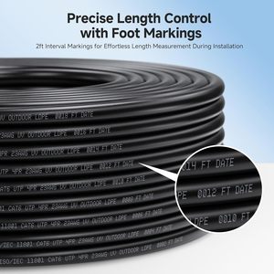 Cable Ethernet Cat6 para Exteriores Cable Matters de 10 Gbps, Resistente a los Rayos UV, 23AWG, 100 m, Cobre Sólido <span class=keywords><strong>UTP</strong></span>, 550 MHz, Resistente a la Intemperie - Product Image 5