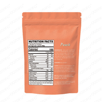 Gummies riches en protéines, saveur pêche, isolat de protéines de lactosérum, sans édulcorants artificiels, 0% de sucre, complément de vitamine C