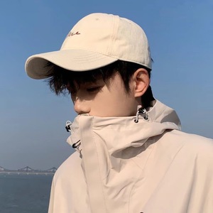 Casquette de baseball oversize unisexe en coton, respirante, séchage rapide, style japonais et coréen, avec lettres, tendance et rétro - Product Image 1