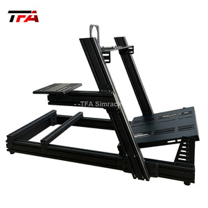 de conducción de coche con soporte de monitor único, kit de simulación de carreras de extrusión de aluminio negro, 4080 - Product Image 3