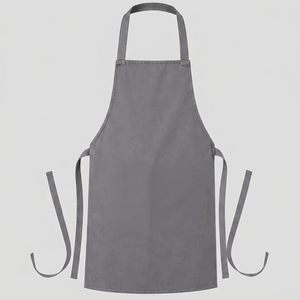Tablier de Noël personnalisé gris en polyester, vente en gros - Product Image 1