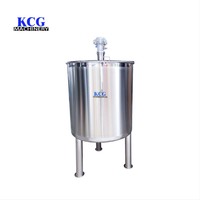 Cuve de mélange pneumatique en acier inoxydable avec moteur et boîte de vitesses pour le traitement des jus, tension réglable 380V