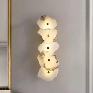 Natural Marble LED Wall Lamp Copper Luxury Novelty <b>Lighting</b> <b>Sconce</b> for Bedroom Living Dining Room Wall Decor Modern Art Design - Product Image 1