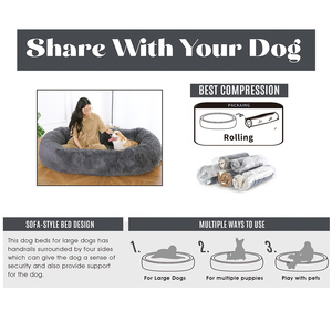 Logo personnalisé pas cher taille humaine grand lit pour chien longue peluche moelleux lit pour animal de compagnie géant chien lit <span class=keywords><strong>coussin</strong></span> pour les humains - Product Image 6