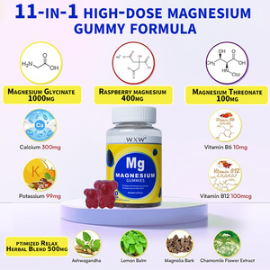 กัมมี่ไกลซิเนตแมกนีเซียมที่ออกแบบมาเป็นพิเศษเพิ่มพลังงานขนมกัมมี่วิตามินวีแกนเพื่อสุขภาพ - Product Image 6