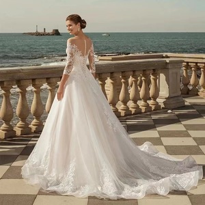 S1239R 2025 Nuevo Vestido de Novia Elegante de Encaje Estilo Súper Hada del Bosque, Sencillo y de Gran Venta - Product Image 3