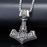 Collar con Colgante de Martillo de Thor en Aleación, Estilo Vikingo, de Moda, para Hombre y Mujer, Nuevos Accesorios de Joyería Hip-hop