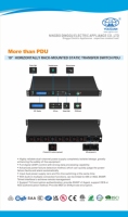PDU monophasé à montage en rack avec interrupteur de transfert statique, prises 10A-16A-32A, câble d'alimentation de 2 m, équipement de distribution d'alimentation