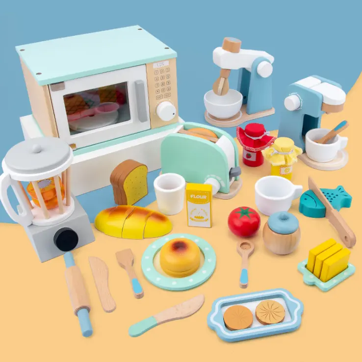 DIYフードキッズと子供たち本物の調理器具ふり遊びキッズクッキングテーブルセットキッチンおもちゃ