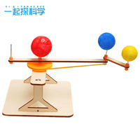 Experimento Científico DIY, Instrumento de Tres Bolas, Ciencia y Tecnología en Madera, Juguetes de Ensamblaje Manual para Estudiantes de Primaria