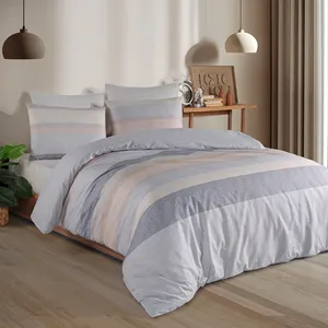 Parure de lit double Karden Flower Dream Cotton Horizon 100% coton popeline, plusieurs couleurs, housse de couette, drap plat, 2 taies d'oreiller - Product Image 6