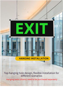 Luce di Emergenza <span class=keywords><strong>LED</strong></span> Personalizzata Bestseller, Miglior Segnalatore <span class=keywords><strong>LED</strong></span> di Uscita per Situazioni di Emergenza, Plafoniera <span class=keywords><strong>LED</strong></span> Automatica per Sicurezza Antincendio - Product Image 6