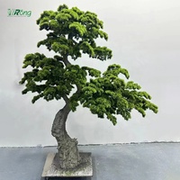 Très Simulation Artificielle Cèdre Pin Arbres Jardin Aménagement Paysager Bonsaï Pin Intérieur Extérieur Décoration Plantes Artificielles
