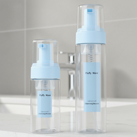 Flacon distributeur de mousse nettoyante pour soins de la peau en plastique PET vide de 30 ml, 60 ml, 100 ml, 150 ml, 200 ml, flacon cosmétique en mousse PET