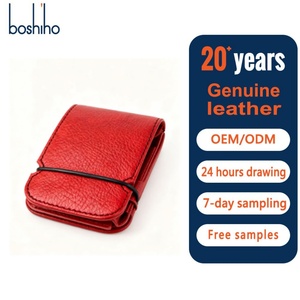 For Durable Handmade Unisex Crazy Horse Genuine Cowhide Leather Anti-Theft Thread Pattern Short Slim Front Pocket Wallet - Product Image 1