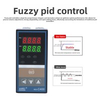 Pengontrol Suhu Digital XRKC REX-C100 K M*DA/V*DA 48*48mm Tipe-K Input Tunggal Termostat PID Industri untuk Extruder