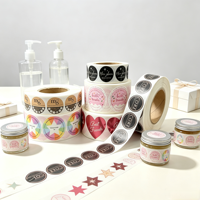 Autocollants en rouleau imprimés sur mesure, étiquettes autocollantes, étiquettes en rouleau imperméables pour emballages, boîtes cadeaux cosmétiques, bouteilles, pots