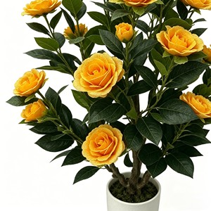 <b>Artificial</b> Camellia <b>Tree</b> Faux Camellia <b>Tree</b> Camellia <b>Tree</b> Potted - Product Image 6