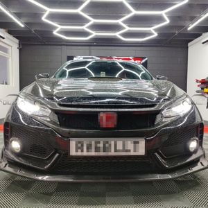 Carbon Front Bumper Lip Spoiler Side Skirts Rear Diffuser <b>Splitters</b> Canards for Honda Civic 10TH Civic FK7 FK8 Type-R 2016+ - Product Image 1