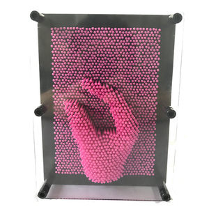 Cuadrado Handprint 3D niños tallado pintura silicona mano modelo realista uñas práctica mano juguetes educativos para niños - Product Image 1